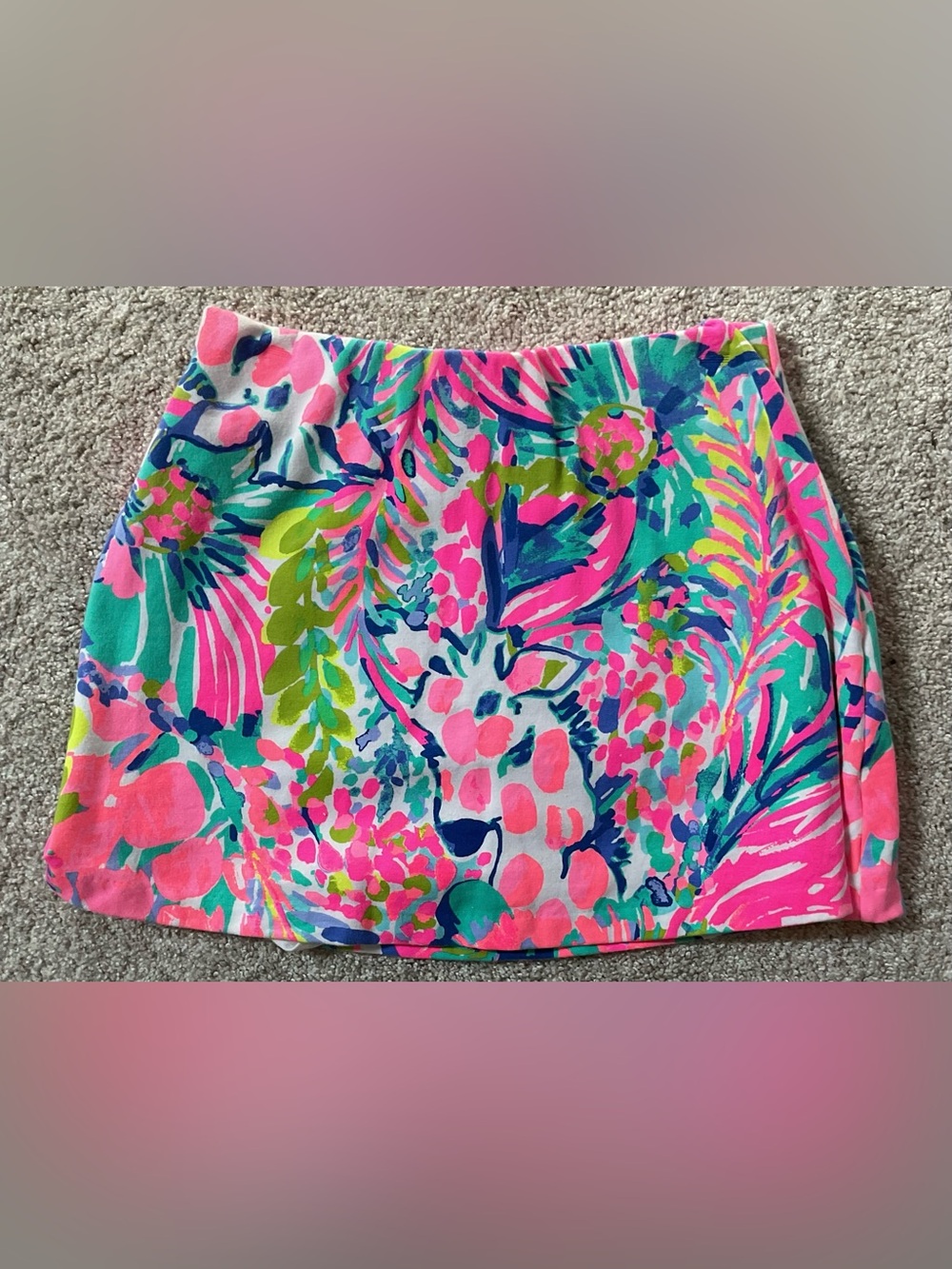 Lilly Pulitzer Madison Neon Floral Print Mini Skort “Gumbo Limbo”